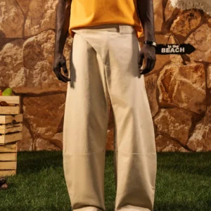 DENIM SLANT PANTS f